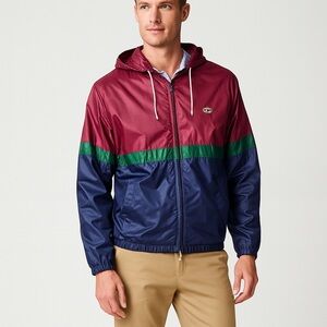 Vintage Lacoste Windbreaker L Golf Lightweight Coastal Preppy Retro Colorblock